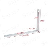 Sayayo EJ6207W 4P Stainless Shelf Bracket Corner 150x100mm White Finish view 3