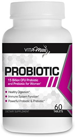 Vitamiss Probiotic - Improve Immune function While Promoting Digestive and Colon Health with this Powerful Probiotic and Prebiotic with Patented Ingredients, 1150MG Daily Dose!