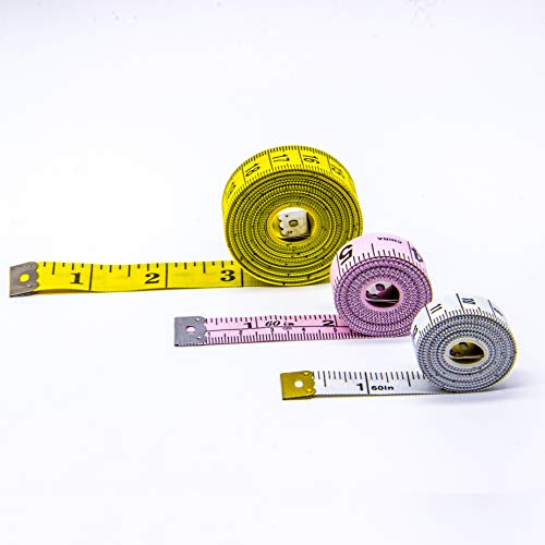 Soft Tape Measure Utron Measure Tape for Body 3 Pack Double Scale Measurement Tape Set for Sewing, Body, Tailor 60/120 inch - Thumbnail 7