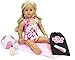 Sophia's 18 Inch Doll Beach Set of 6 Pieces, Doll Bathing Suit, Towel, Beach Ball and More