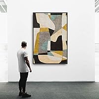 Framed Canvas Wall Art Color Block Canvas Prints Home Artwork Decoration for Living Room,Bedroom - 16x24 inches