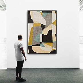 Framed Color Block Home Artwork for Living Room Bedroom