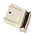 BMC Womens Cream PU Faux Leather Diamond Quilted Pattern Mini Handbag Shoulder Strap Clutch