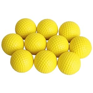 Generic Golf Ball Golf Training Soft Foam Balls Practice Ball – Yellow 10pcs-13006929MG