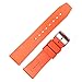 Marathon Vulcanized Rubber Dive Watch Strap - Military Grade Non-Magnetic 316L Buckle and 2 Swiss Made Stainless Steel Shoulder-less Spring Bars Included - Made in Italy (22mm, Textured Orange - Two Piece)