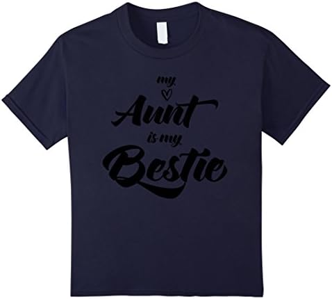 unisex-child My Aunt Is My Bestie T-Shirt 6 Navy