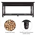 VASAGLE Coffee Table with Turned Solid Wood Legs, Cocktail Table with Colorful Lower Shelf, Tool-Free Assembly, for Living Room, Office, Study, Reception, Country Brown ULCT18GL