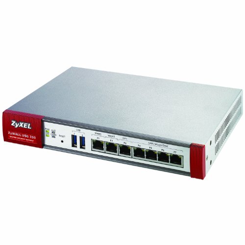ZyXEL ZyWALL USG200 Unified Security Gateway Firewall w/100 VPN Tunnels, SSL VPN, 7 Gigabit Ports, and High Availability