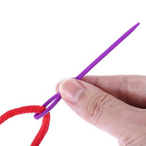 Blunt Large Eye Needles 20 Pcs - Assorted Big Eye Steel and Plastic Yarn Knitting Needles and 3 Clear Tubes