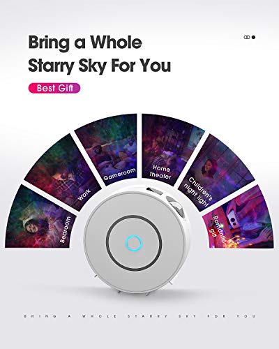 LED Alexa Sternenhimmel Projektor,SUPPOU Smart Nachtlicht 3D Galaxy Sternenprojektor Lampe Kinder Erwachsense mit RGB Dimming/Stimmenkontrolle/WiFi Verbindung/Kompatibel Alexa Google Assistant