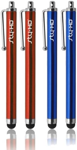 XiTech 4 Pack of Red &amp; Blue Stylus Universal Touch Screen Capacitive Pen for Kindle Touch iPad 2, Iphone 4,4S,Kindle Fire, Motorola Xoom, Samsung Galaxy Tab 8.9 10.1, Blackberry Playbook HTC Flyer Evo View Tablet Bonus XiTech Cable Tie