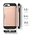Spigen Slim Armor CS iPhone 8 Plus Case/iPhone 7 Plus Case with Slim Dual Layer Wallet Design and Card Slot Holder for Apple iPhone 8 Plus (2017) / iPhone 7 Plus (2016) - Blush Gold