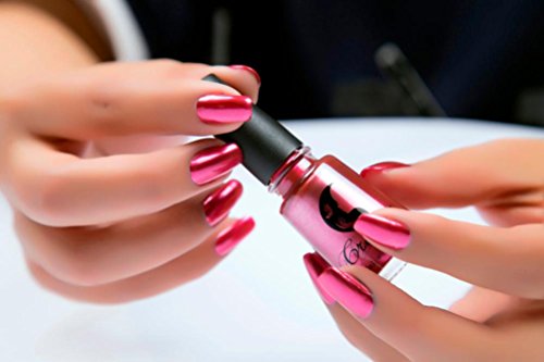 Gotd 6ml Mirror Nail Polish Plating Silver Paste Metal Color Stainless Steel Nail Art (Red) - Thumbnail 3