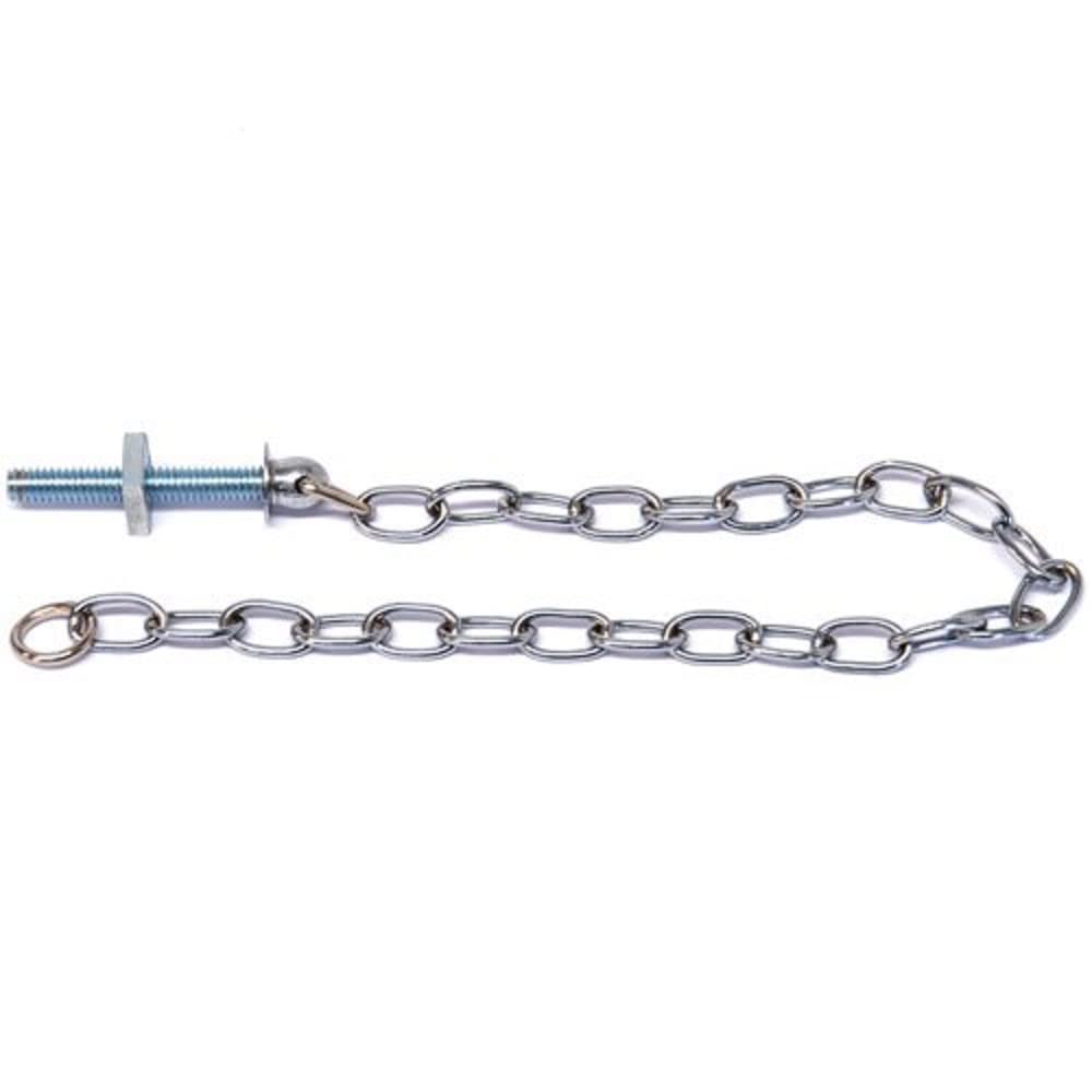 Merriway BH02583 Link Type Basin Chain, 300mm (12 inch) with S Hook and Stay - Chrome Plated