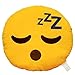EvZ Emoji Sleeping Face Emoticon Cushion Stuffed Plush Soft Pillow, Official Certified, 32cm Yellow