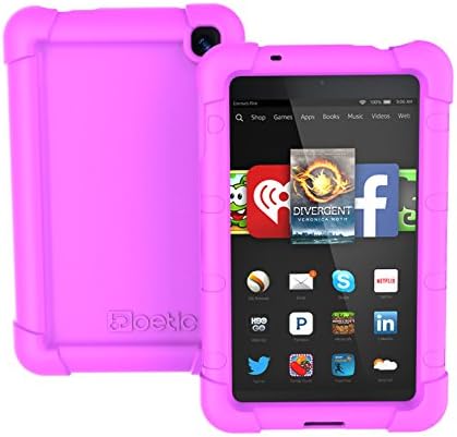 Fire HD 6 Case - Poetic Fire HD 6 Case [Turtle Skin Series] - [Corner/Bumper Protection] [Grip] [Sound-Amplification] Protective Silicone Case for Amazon Kindle Fire HD 6 Purple