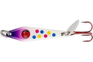 Northland Tackle Tungsten Slim Spoon, Fast-Sinking Thin Profile Ice Fishing Lure for Walleye, Crappie, & More, 12 Colors, ⅛ Oz, ¼ Oz, ⅜ Oz Lure Sizes