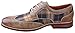 Ferro Aldo Julian MFA19266APL Mens Casual Plaid Wing Tip Perforated Mid -Top Brogue Oxford Dress Shoes – Brown, Size 11