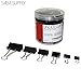 Binder Clips Paper Clamp - Assorted Sizes 100 Count (Black) Heavy Duty Metal Clip | Perfect for Home & Office