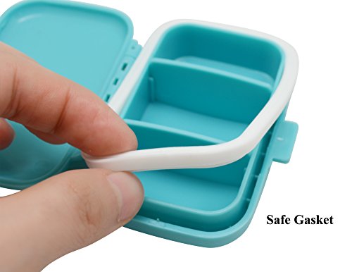 Meta-U Small Pill Box Supplement Case for Pocket or Purse - 3 Removable Compartments Travel Medication Carry Case - Daily Vitamin Organizer Box (Blue) - Thumbnail 6