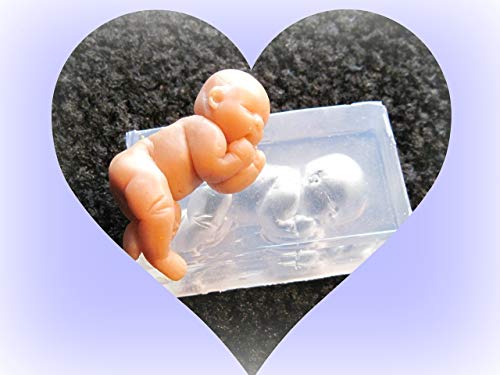 Mold for Little Baby"Lulu" Soft Silicone Mold Handmade Supply 1.5"