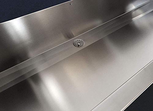 FRG Edelstahl 180 cm Rinne/Becken/Ausgussbecken/Waschrinne/Waschbecken/Waschtrog/Edelstahlrinne/Edelstahlbecken FRG – Bild 3