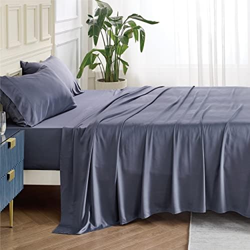 Bedsure Bamboo Cooling Sheets Queen 100 Viscose from Bamboo Sheets