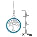 Sterling Silver and Gold Tone Created Opal, MOP or Abalone Tree of Life Circle Earrings
