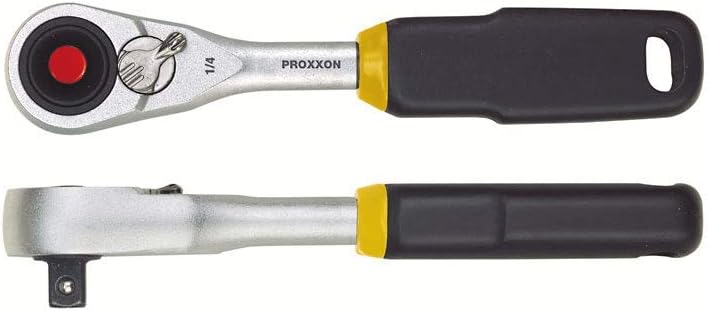 PROXXON 23160 Micro-Compact Ratchet 6.3 mm (1/4”) Finely Toothed with 72 Teeth Head Size 23x12mm Total Length 120mm