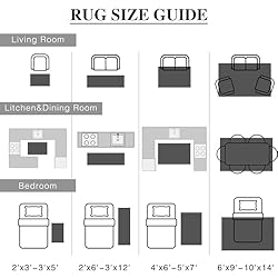PureCozy Vintage Area Rug 6x9 Large Bedroom Rug