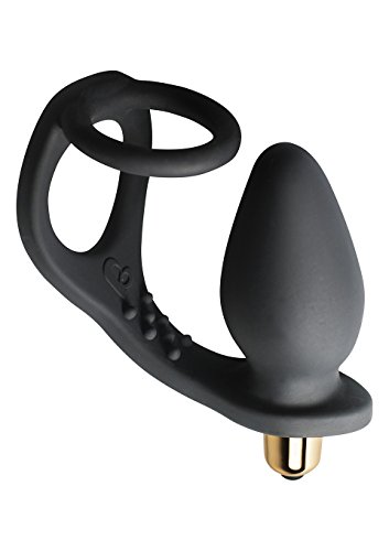 Rocks Off Zen Black C Ring with Vibrating Prostrate Probe