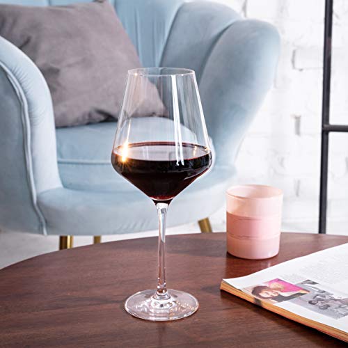 KROSNO Red Wine Glasses Set of 6 16.6 oz AvantGarde Collection