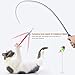 KABB Retractable Cat Teaser Wand with 5 Piece Refills, Interactive Feather Toy for Cats & Kittens