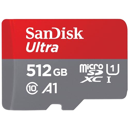 SANDISK 512GB Ultra microSDXC Karte + Adapter, bis zu 150MB/s Lesen