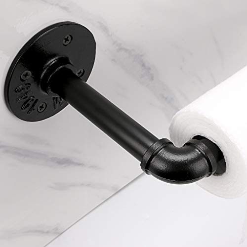 Sumnacon Industrial Iron Pipe Paper Towel Holder Wall Mounted Vintage