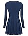 Bepei Women Sweatheart V Neck Fit and Flare Long Sleeve Fall Tunic Peplum Tops