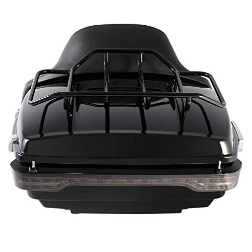 XFMT LED King Tour Pack Trunk Backrest Luggage Rack with Brake/Turn/Tail Light Fit For Harley Touring Tour Pak 2014-2019