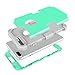iPhone 7 Plus Case, MCUK 3 in 1 Hybrid Best Impact Defender Cover Silicone Rubber Skin Hard Combo Bumper with Scratch-Resistant Case for Apple iPhone 7 Plus (2016) (Mint+Grey)
