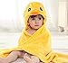 AZBABY Hooded Bath Towel Wrap for Toddlers and Kids, Best for Bath, Pool, and Beach, Yellow Duck