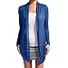 Light Weight Flyaway Cardigan Shawl Collar Shrug with Drape Pockets Cardi Plus Size