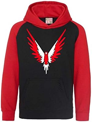 DolphinDiver Red/White Maverick Logan Paul Red & Black Contrast Baseball Hoodie Logang Kids & Adults Sizes