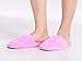 Pembrook Ladies Slippers with Memory Foam – Pink - S/M (6-8.5) – Fuzzy Soft Coral Fleece with non skid sole – Great Plush Slip On House Slippers for adults, women, girls