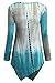 Sixother Women Office Blouses, Fall Shirt for Female Long Sleeve Tie Dye Tunic Top Plus Size Comfortable Flowy Blouse Slim Fit Soft Ladies's Tops Blue Grey L