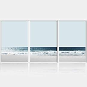 signwin 3 Piece Framed Canvas Wall Art Seascape...