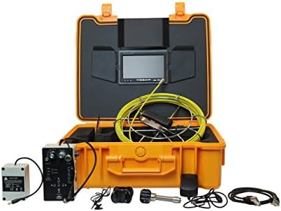 VETUS INSTRUMENTS WPS710DN Pipe Sewer Inspection Video Camera Pipeline Inspection Monitor Waterproof IP68 50m 7 Inch TFT LCD Monitor DVR Recorder 8GB SD Card Drain Industrial Endoscope Borescope