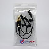 3 Great Value Tech® Replacement Headphone Wires with 3 Black Cover / Screws for Iphone 6 Lifeproof Cases