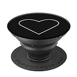 PopSockets: Expanding Stand and Grip for Smartphones and Tablets - White Heart Black