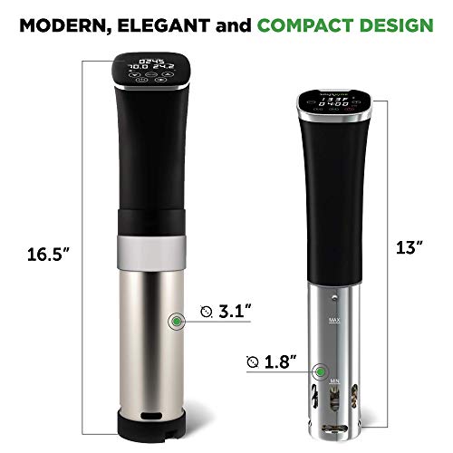 Sous Vide Cooker Immersion Circulator - Sous Vide Vacuum Heater - Thermal Immersion Circulator Stick - Accurate Temperature Digital Timer - Ultra Quiet Work (Compact Design) - Thumbnail 2