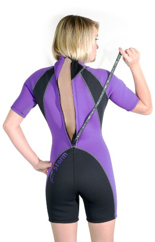 Storm Women's 2mm Purple Shorty Snorkel/Scuba/Water Sports Wetsuit - Size 4