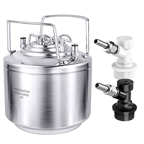 Beer Making Kit TMCRAFT 170OZ Stainless Steel Mini Keg, Portable Beer Growler Tmcraft 128oz Growler Tap System